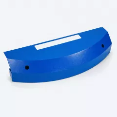 Blau lackierte Maschinenverkleidung aus Blech
