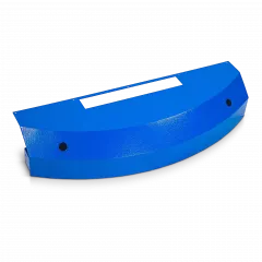 Blau lackierte Maschinenverkleidung aus Blech